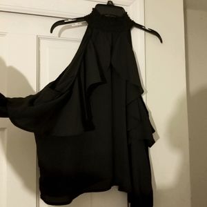 Black off the shoulder blouse